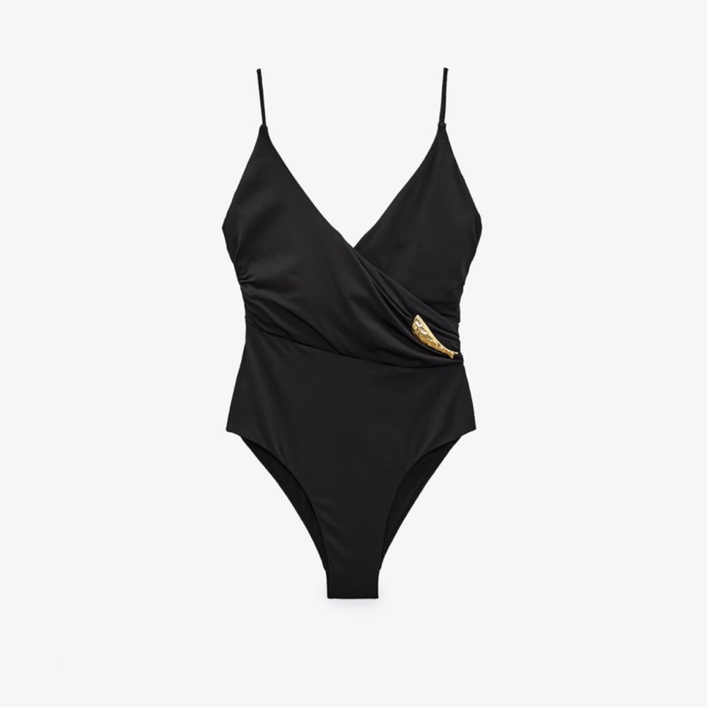 Zara metallic piece swimsuit